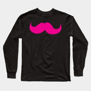 Pink Mustache Long Sleeve T-Shirt